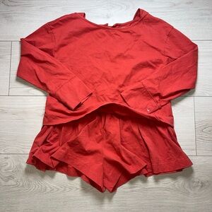 Free People Kiley Romper Size Small Orange Long Sleeve Women’s